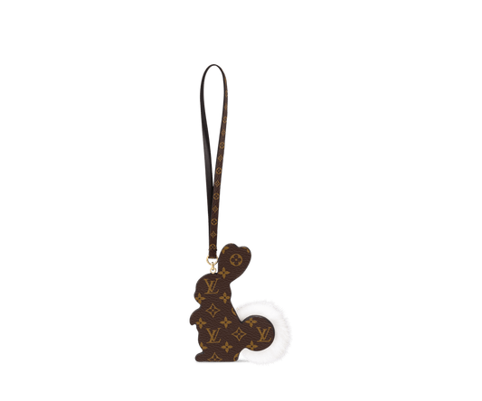 Rabbit LV Furry Friend Bag Charm