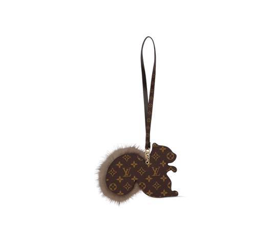 Squirrel LV Furry Friend Bag Charm