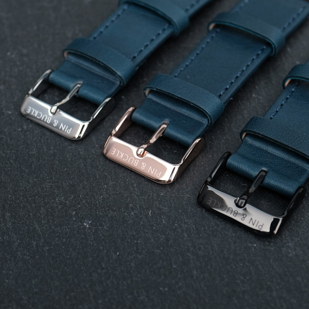 Band für Apple Watch aus edlem Leder – Cobalt Blau, stilvoll und bequem