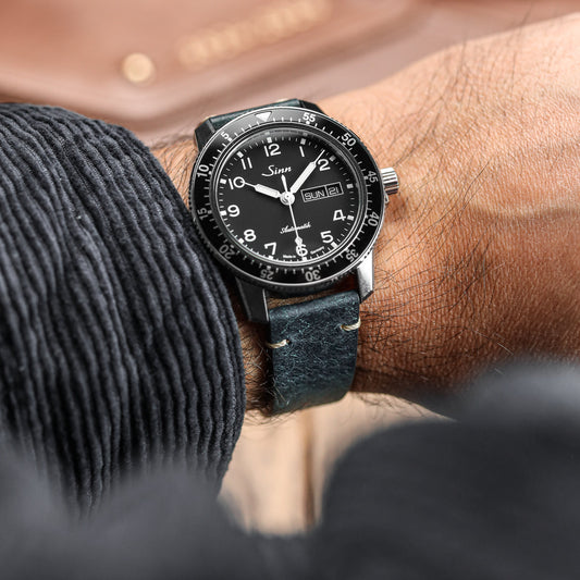 Badalassi Carlo Pueblo V-Stitch Genuine Italian Leather Watch Strap - Dark Blue