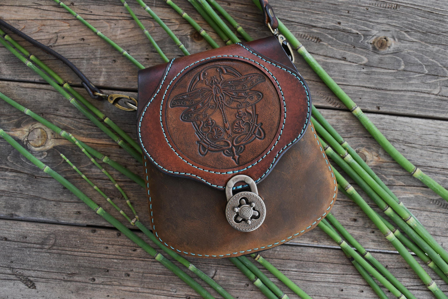 THE BRIGID - Crossbody Bag w/Dragonfly