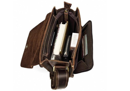 Womens Leather Shoulder Bag Mens Satchel Messenger