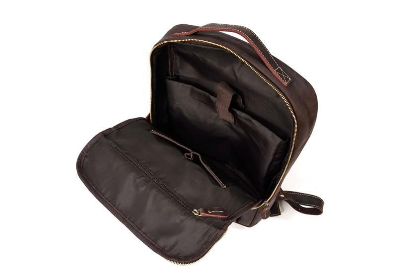 Womens Rustic Brown Leather Backpack Men's Purse