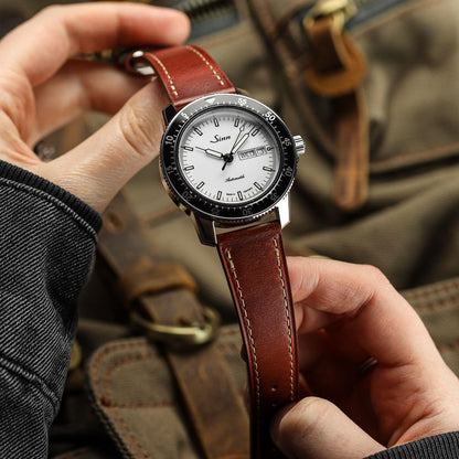 Armband aus echtem Leder für Brixham Flachuhr – zeitlos elegant in klassischem karamellbraun