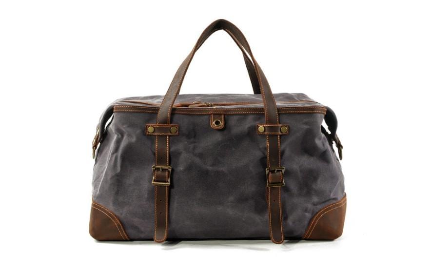 Womens Canvas Leather Weekender Bag Mens Luggage Travel Duffel