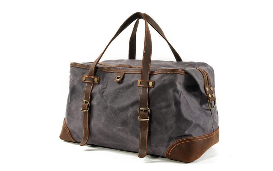 Womens Canvas Leather Weekender Bag Mens Luggage Travel Duffel