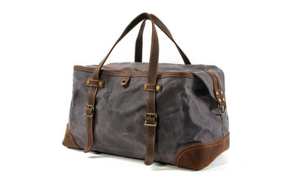 Womens Canvas Leather Weekender Bag Mens Luggage Travel Duffel
