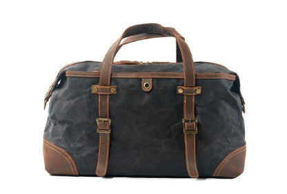 Womens Canvas Leather Weekender Bag Mens Luggage Travel Duffel