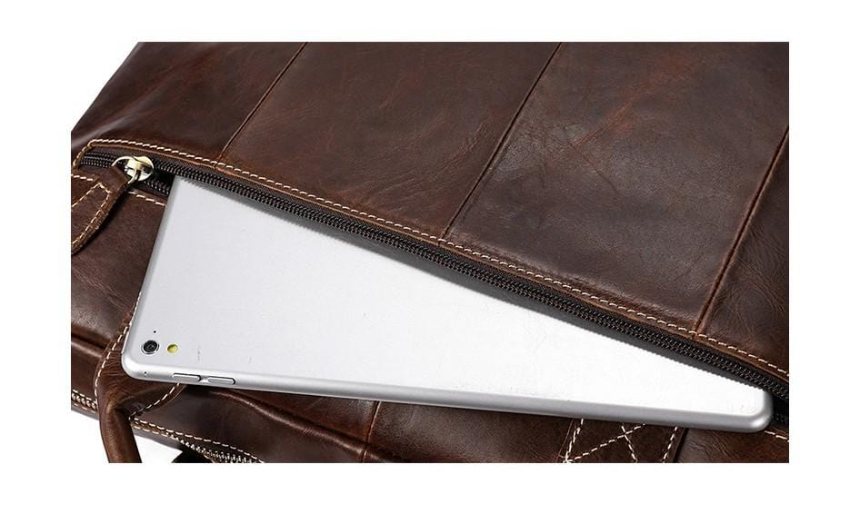 Womens Brown Leather Messenger Bag Mens Satchel