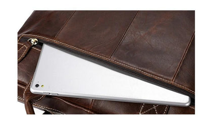 Womens Brown Leather Messenger Bag Mens Satchel