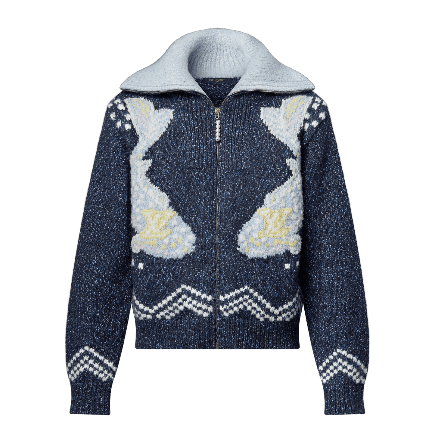 Zippered Knitted Blouson