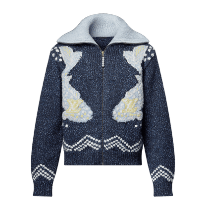 Zippered Knitted Blouson