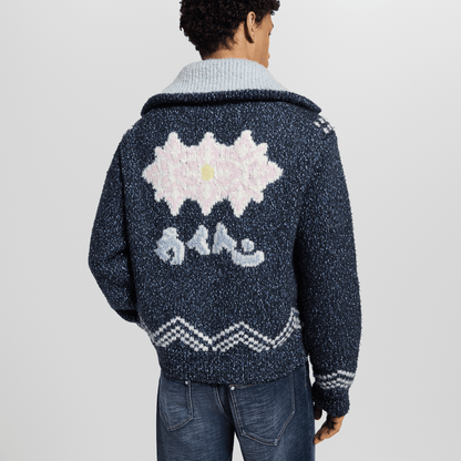 Zippered Knitted Blouson