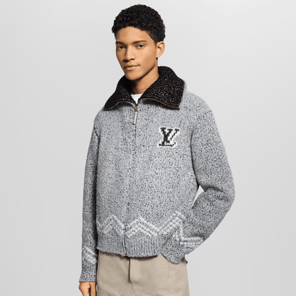 Zippered Knitted Blouson