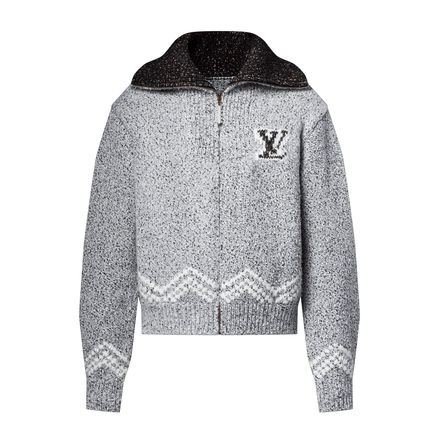 Zippered Knitted Blouson