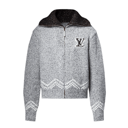 Zippered Knitted Blouson