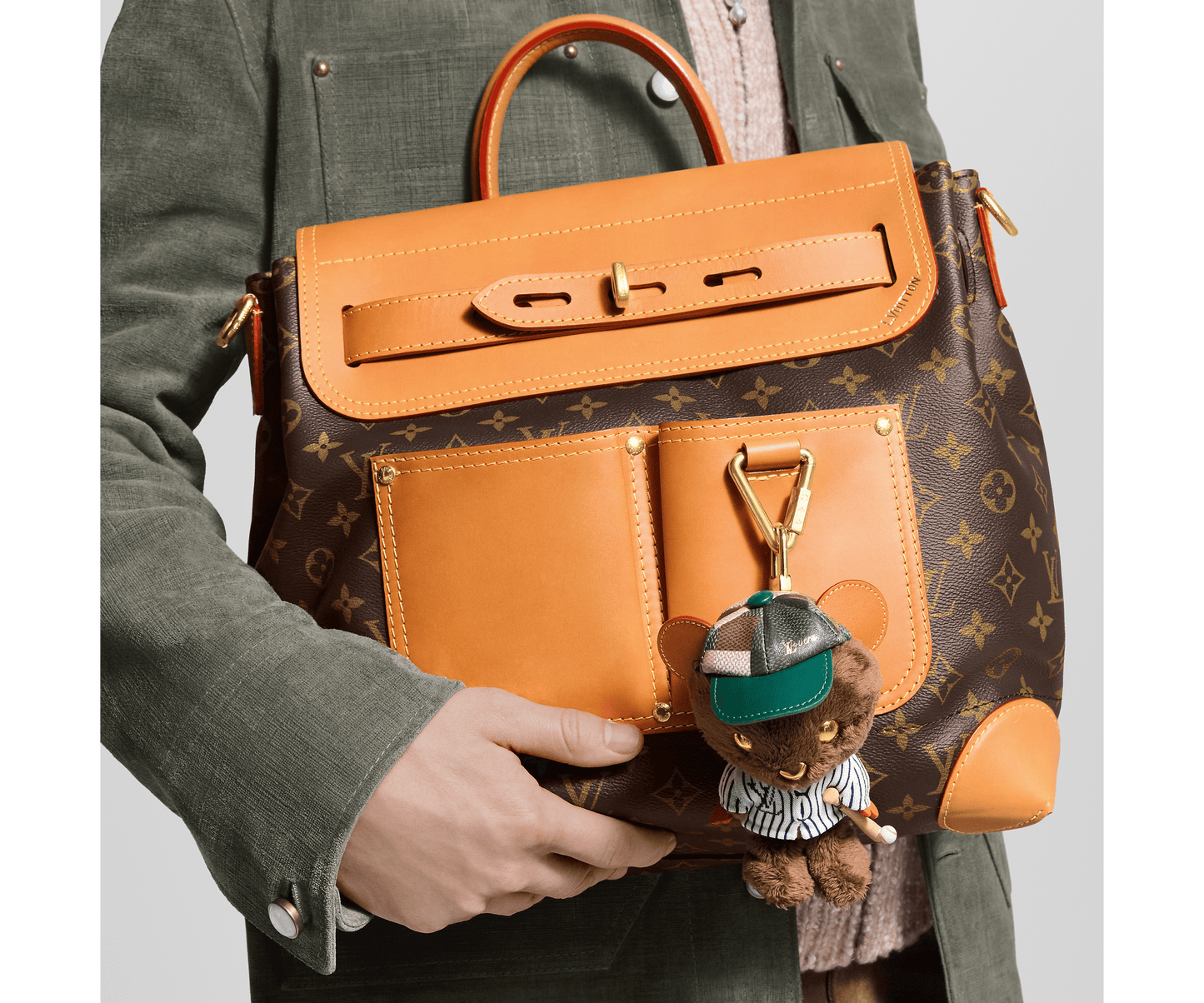 LV Louis Bear Bag Charm