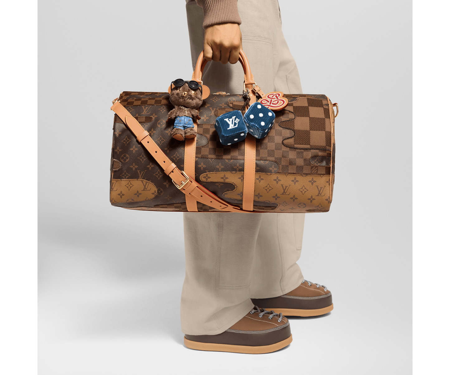 LV Louis Bear Bag Charm