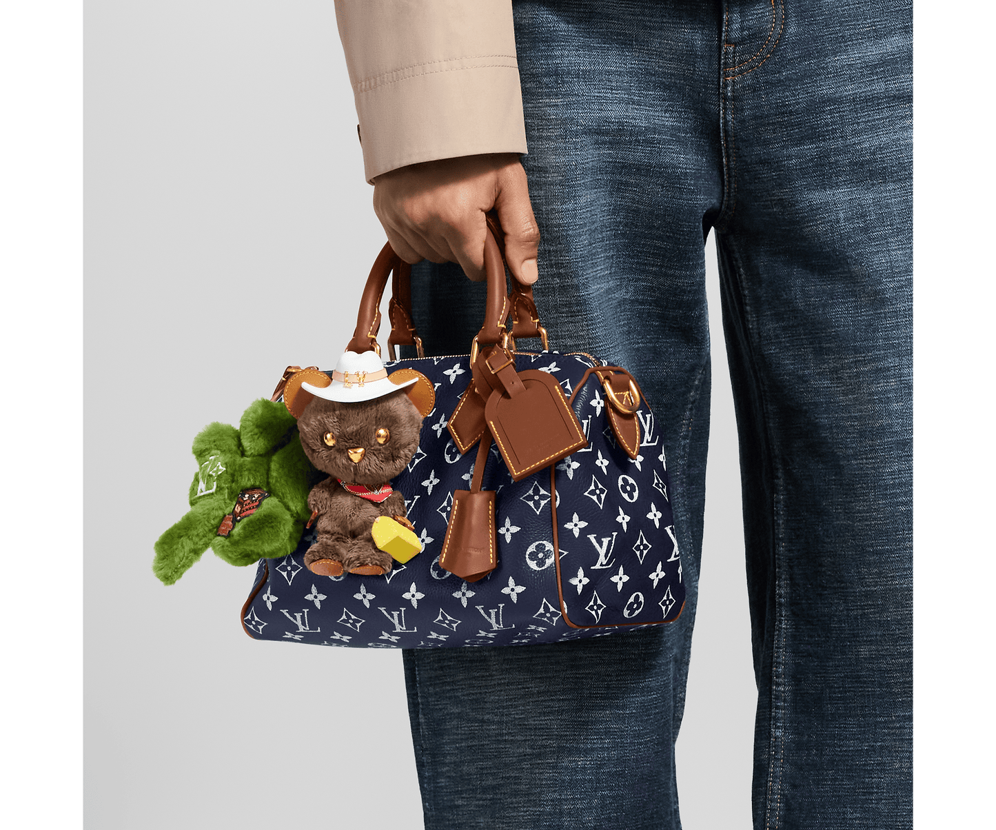 LV Louis Bear Bag Charm