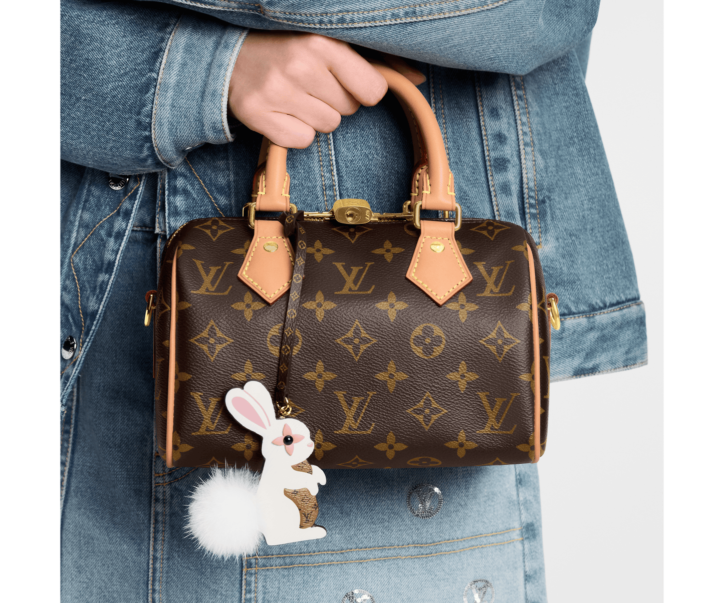 Rabbit LV Furry Friend Bag Charm