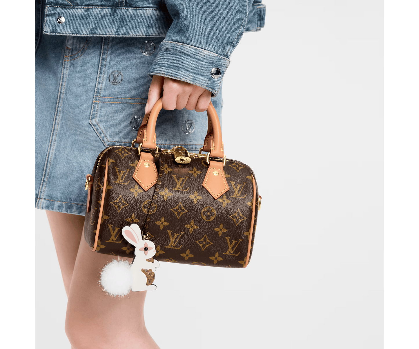 Rabbit LV Furry Friend Bag Charm