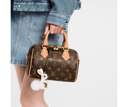 Rabbit LV Furry Friend Bag Charm