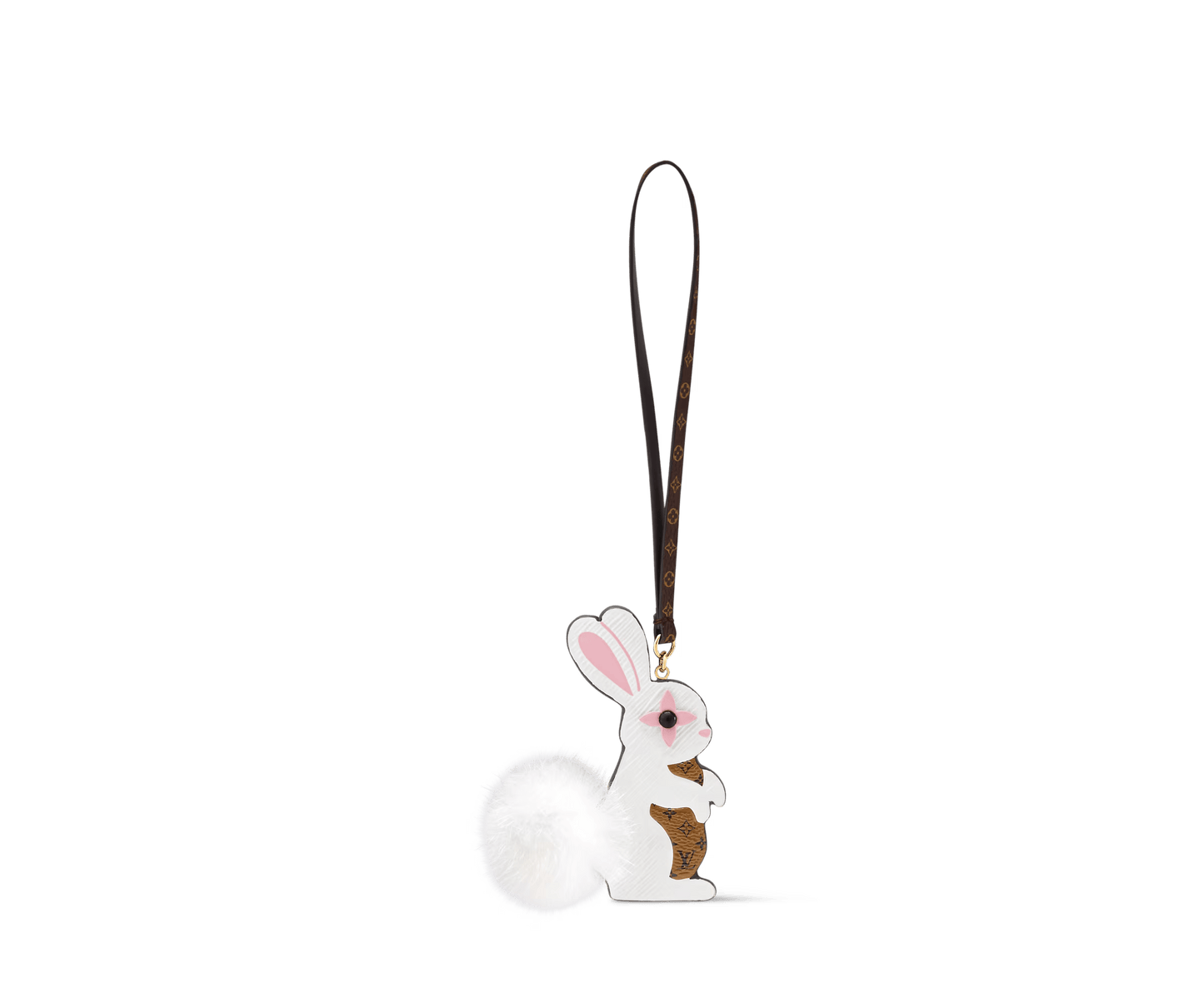Rabbit LV Furry Friend Bag Charm