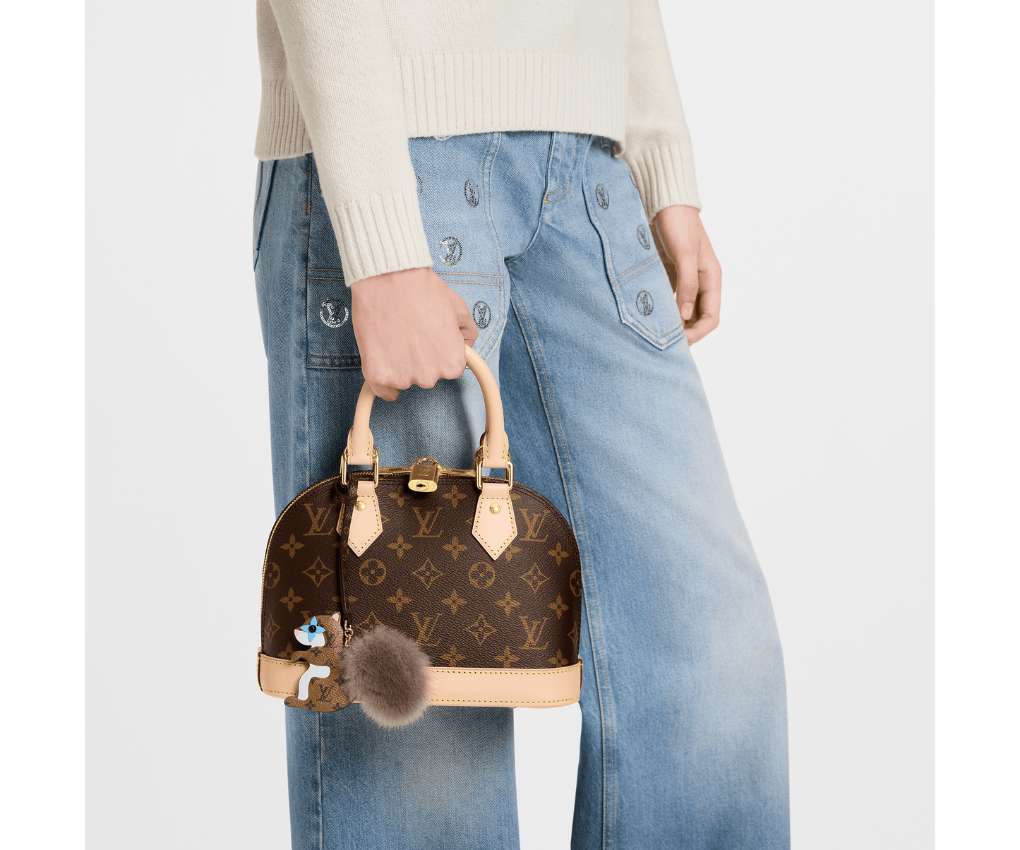 Squirrel LV Furry Friend Bag Charm
