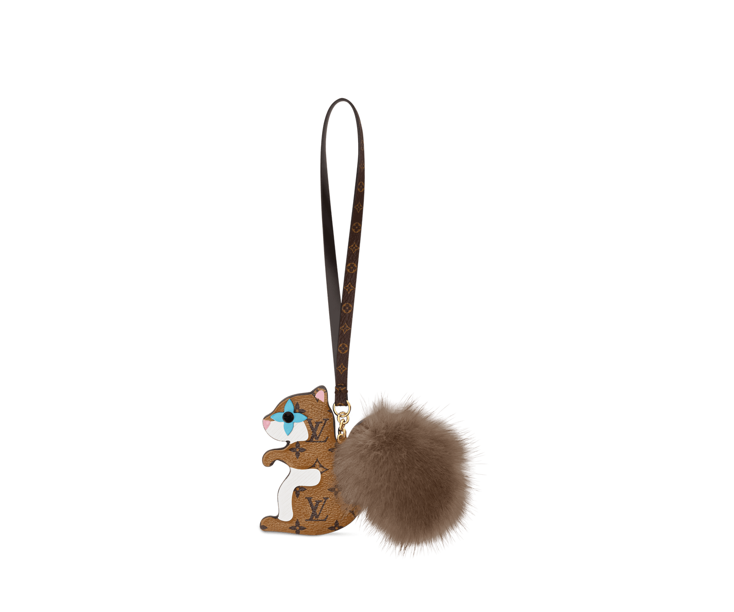 Squirrel LV Furry Friend Bag Charm