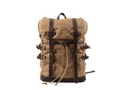 Black Canvas Backpack Purse Bag