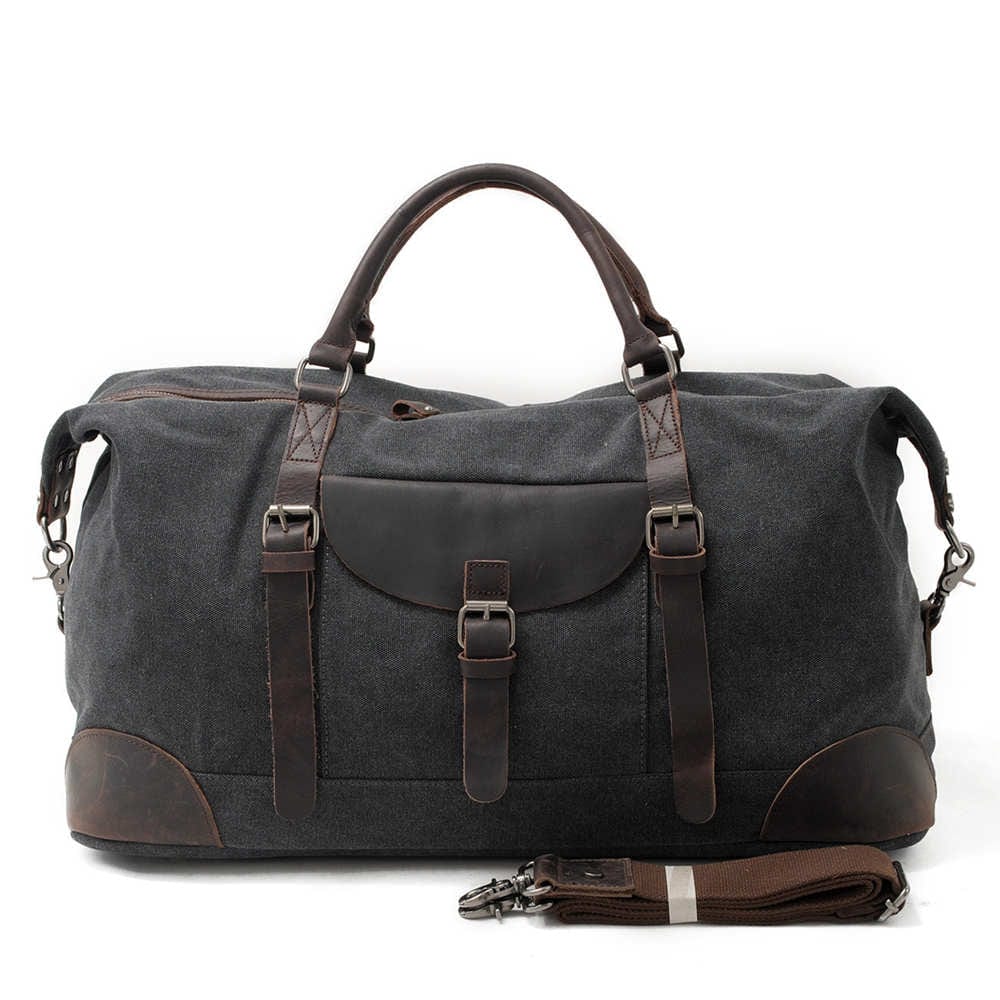 Womens Canvas Duffle Bags Grey Brown Black
