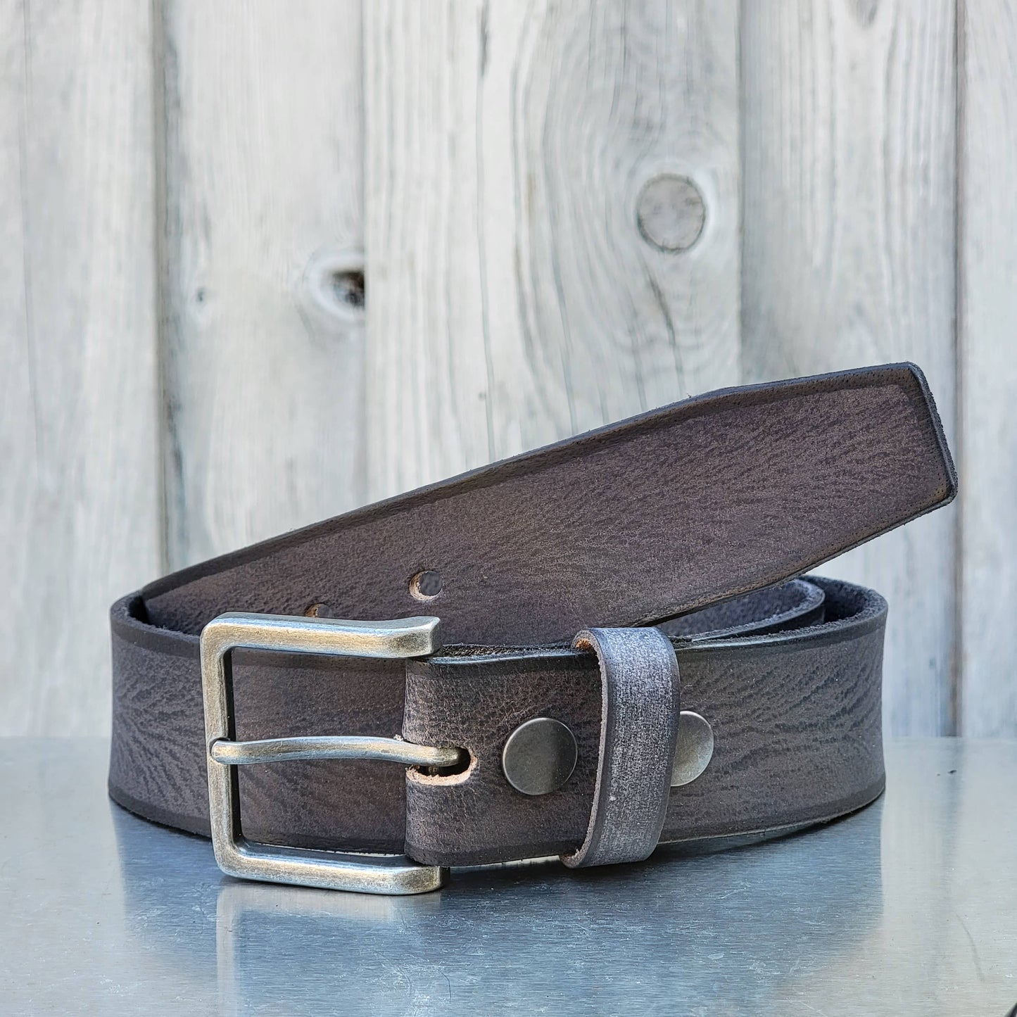 The Canyon Belt - Tan Women's Leather Belt with Charred Edges