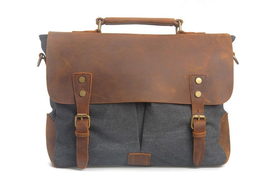 Waxed Canvas Messenger Bag Women's