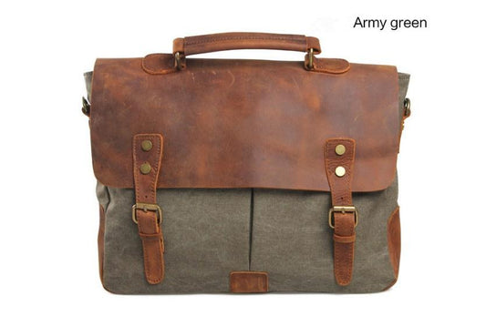 Waxed Canvas Messenger Bag Women's