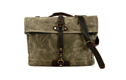 Women's Canvas Crossbody Messenger Handbag in Khaki, Green or Grey