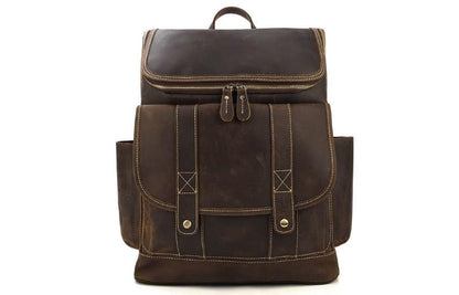 Baffalo Brown Leather Work Backpack Purse Rucksack