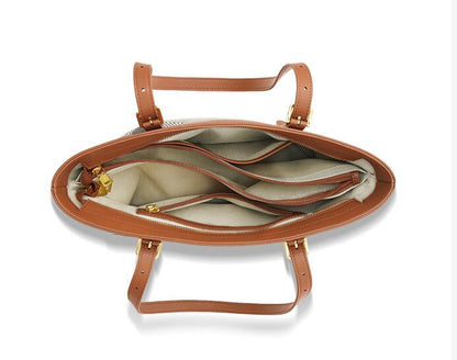 Women's Daily Leather Shoulder Tote Handbag
