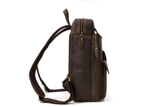 Womens Leather Computer Backpack Mens Purse
