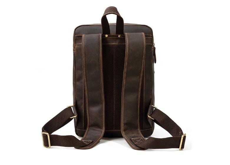 Womens Leather Computer Backpack Mens Purse