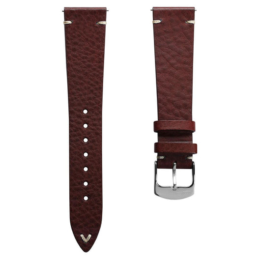 Badalassi Carlo Minerva Box Genuine Leather Watch Strap - Chestnut Brown