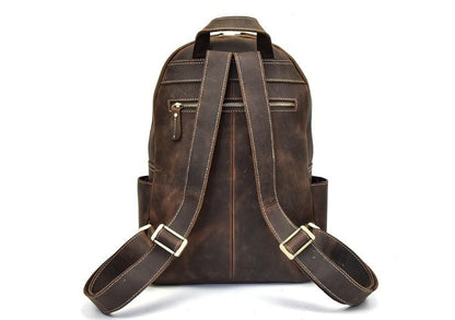 Womens Leather Laptop Backpack Mens Purse