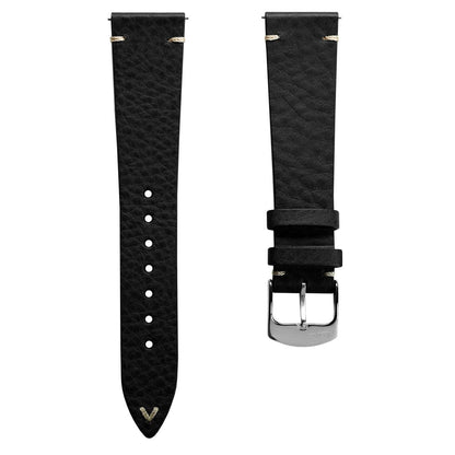 Badalassi Carlo Minerva Box Genuine Leather Watch Strap - Black