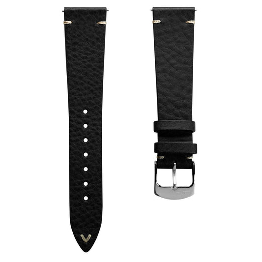 Badalassi Carlo Minerva Box Genuine Leather Watch Strap - Black