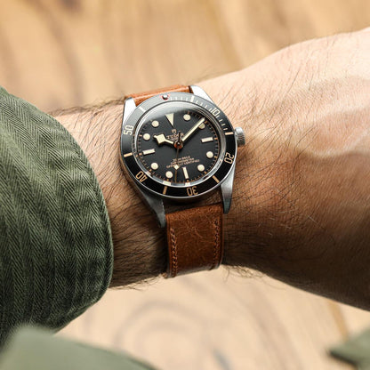 Элегантный ремешок для часов Ravello из тосканской кожи - Когнак