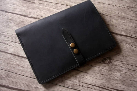 Black Leather Refillable Binder Journal