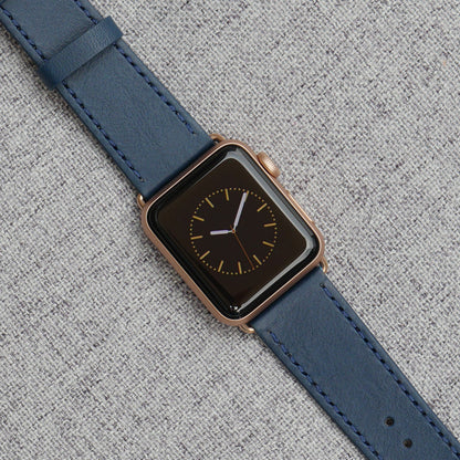 Band für Apple Watch aus edlem Leder – Cobalt Blau, stilvoll und bequem