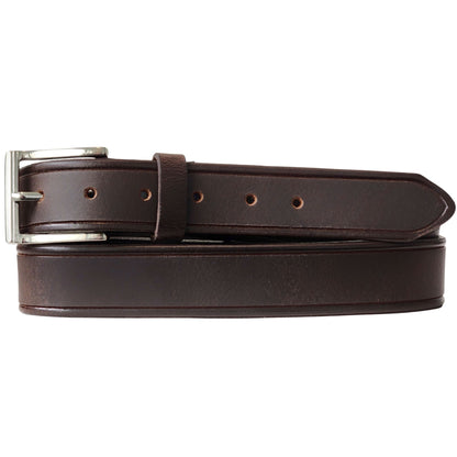 The Obelisk Belt - Black Edge Pipe Full-Grain Leather Belt