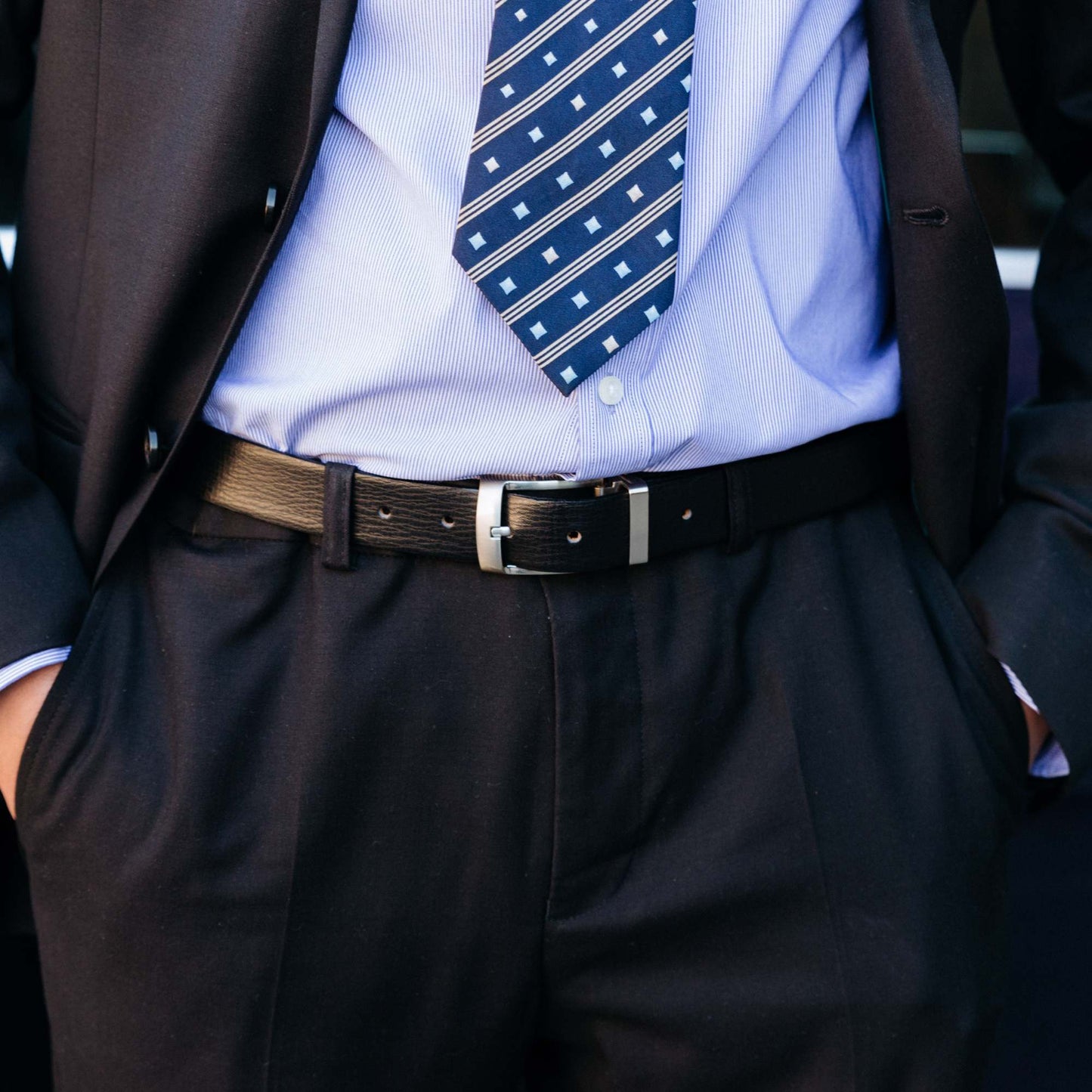 Slim Reversible Brown/Black 30mm 100% Real Leather Belt