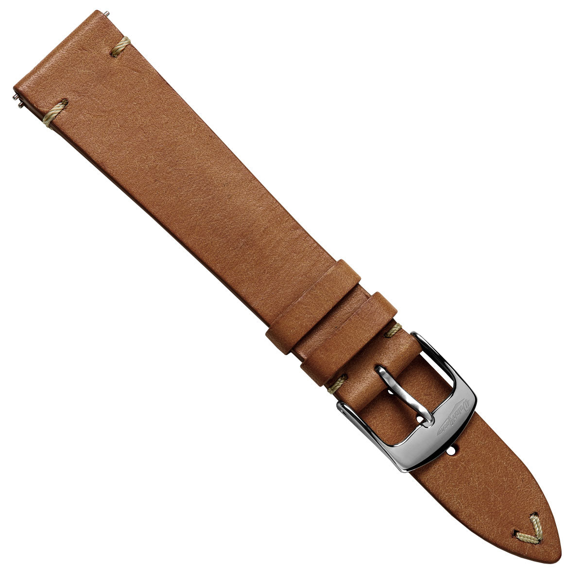 Badalassi Carlo Pueblo V-Stitch Genuine Italian Leather Watch Strap - Light Brown