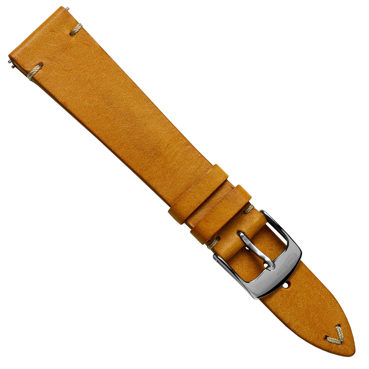 Badalassi Carlo Pueblo V-Stitch Genuine Italian Leather Watch Strap - Vintage Gold
